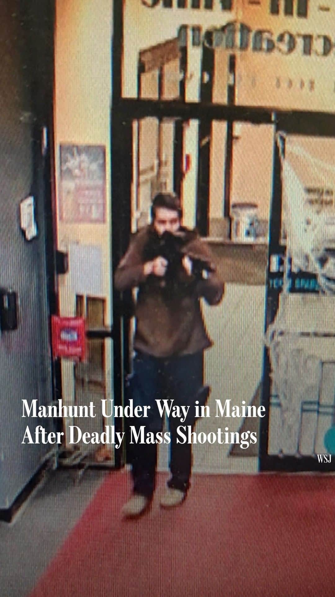 Wall Street Journalのインスタグラム：「Authorities were on the hunt for an armed-and-dangerous suspect wanted for murder after two mass shootings in Lewiston, Maine.⁠ ⁠ Maine Gov. Janet Mills said at a press conference that 18 people were killed and 13 people were injured in the attacks Wednesday night.⁠ ⁠ Maine State Police worked through the night alongside local officers and the FBI to find Robert Card, 40, their sole named suspect.⁠ ⁠ Read more at the link in our bio.⁠ ⁠ Photo: Androscoggin County Sheriff's Office」