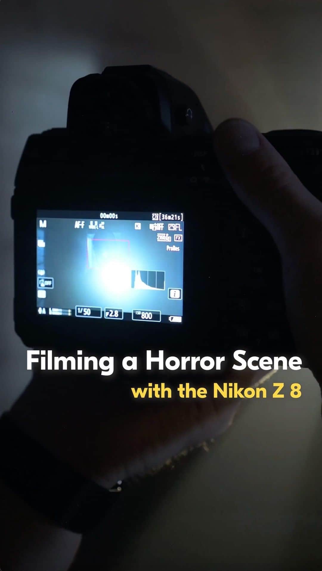 NikonUSAのインスタグラム：「Dark, eerie, and ominous. Here’s how we created a horror short film with the Nikon Z 8, the perfect camera for your next video project! Go behind-the-scenes to see how we captured dramatic & eerie scenes with its low-light capabilities, and shot from a variety of creative angles with its lightweight design.  What are your tips for eerie short films or photoshoots?  Tag @NikonUSA when you create your own short film, for a chance to be re-shared.  #Nikon #Z8 #HorrorShort #FilmmakingTips #NikonCreators」