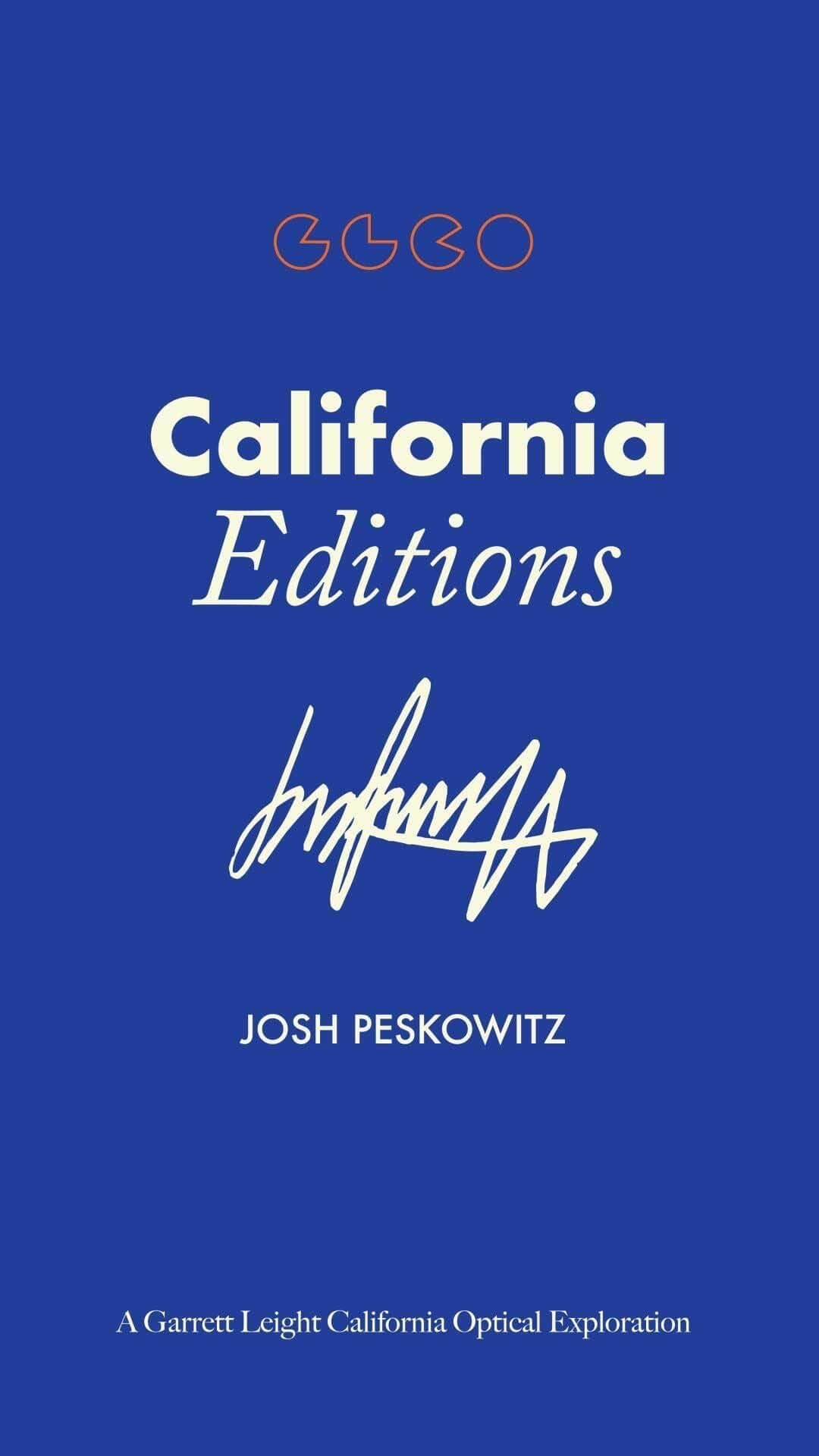 ジーエルシーオーのインスタグラム：「Editions 02: GLCO x Josh Peskowitz  Josh Peskowitz is one of the most recognizable names in fashion’s inner circles. His long career in media and retail has made his perspective a sought-after commodity for designers and businesses across the fashion industry. As a long-time friend of GLCO, he continues to inspire us through his impeccable style and continued passion for education, self-expression and innovation in fashion.  California Editions: A GLCO exploration of handcrafted eyewear made in California.」