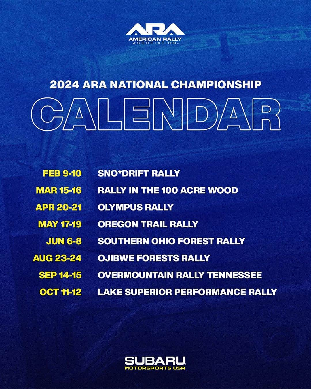 Subaru Rally Team USAさんのインスタグラム写真 - (Subaru Rally Team USAInstagram)「Which @ara_rally National Championship event are you going to?  #subaruwrx #subaru #wrx #rally #motorsports」10月27日 4時33分 - subarumotorsportsusa