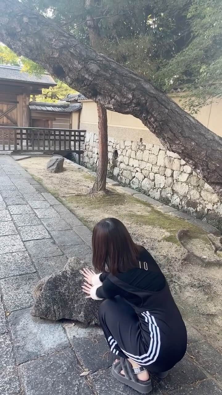 ミナのインスタグラム：「ちょっと冷たい石だった」