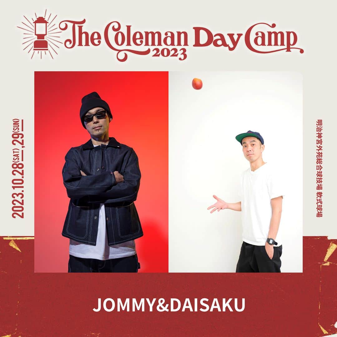 Coleman Japanさんのインスタグラム写真 - (Coleman JapanInstagram)「【29日出演アーティスト🎉 The Coleman Day Camp 2023】  今週末、神宮外苑で開催する『The Coleman Day Camp 2023』の出演アーティストをご紹介！大人も子供も一緒に楽しみましょう🙌  📌 Michael Kaneko（@michaelkanekomusic） 湘南生まれ、南カリフォルニア育ちの日本人シンガーソングライター。   📌 DJ JETMAN（@djjetman） 保育園園長を務めながら、全国の音楽フェスのキッズエリアをプロデュースするMASARI先生と二児のパパでもある DJ大工マンとMPCを使いこなす福岡在住のOHIGEMAN 2018年に新しく結成。  📌 JOMMY ＆ DAISAKU JOMMY（@jommytokyo）：音楽、ファッション、アートなど多彩なカルチャーに精通する“TOKYO”ストリートムーブメントの象徴的存在として活動。 DAISAKU（@daisaku_kikuchi）：15歳よりダンスを始め、90年代HIP HOP STYLEをベースに今なおオリジナルスタイルを追求し、メジャーシーンとアンダーグラウンドの両ステージで活動するダンサー。  📌 TOKYO No.1 SOUL SET (@t1ss_official) 東京のクラブシーンから現れた、日本のヒップホップにおける独自の形を作ったバンド。  -  🎪The Coleman Day Camp 2023 10月28日（土）10:00開場～19:00閉場 10月29日（日）10:00開場～19:00閉場  会場：明治神宮外苑総合球技場 軟式球場 入場料：無料 （※一部有料コンテンツあり）  ・  #灯そうColeman #灯そうコールマン #灯そう #Coleman #コールマン #Camp #キャンプ #キャンプイベント #キャンプフェス #デイキャンプ #デイキャンプイベント #Outdoor #アウトドア #TheColemanCamp #ザコールマンキャンプ #TheColemanDayCamp #TheColemanCamp #cocsummermeeting #COC #私のコールマン @masari @ohigeman_fuk @jommytokyo @BIKKE_NO.1 @FIROSHI1 @TOSHIMI_WATANABE」10月26日 20時00分 - coleman_japan