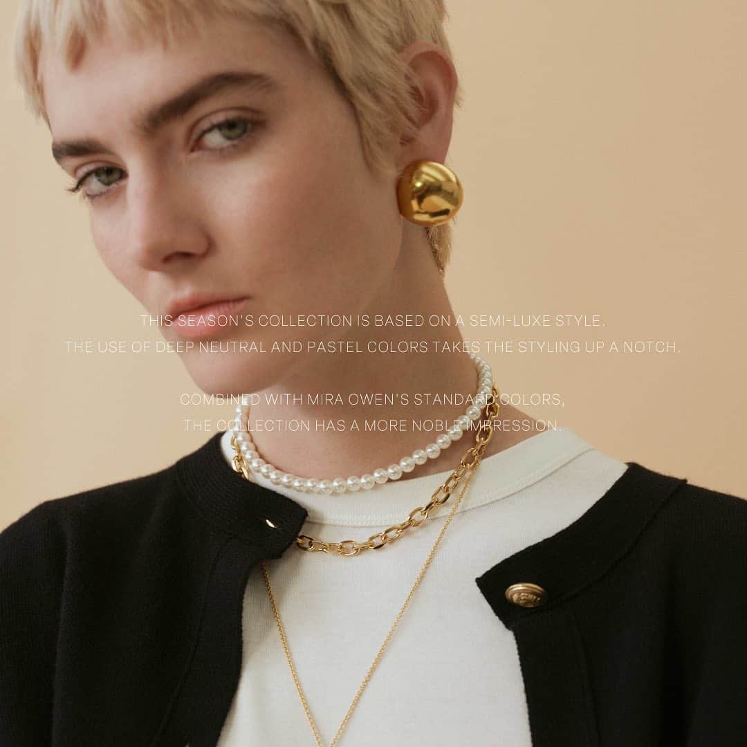 milaowen_officialのインスタグラム：「【23' WINTER COLLECTION】  NECKLACE 4,950yen / 5,500yen / 5,940YEN EARRINGS 5,940YEN  #milaowen #winter #fashion #basic」