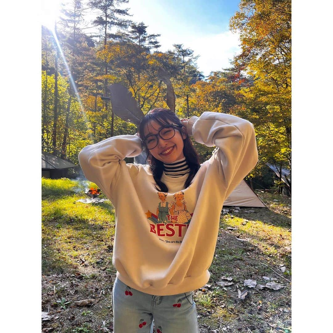 みなみさんのインスタグラム写真 - (みなみInstagram)「でっかい葉っぱー！！！！！  #福島県 #棚倉町 #山本不動尊 #山本不動尊キャンプ場 #まこみな #キャンプ」10月26日 20時04分 - mn2ddy