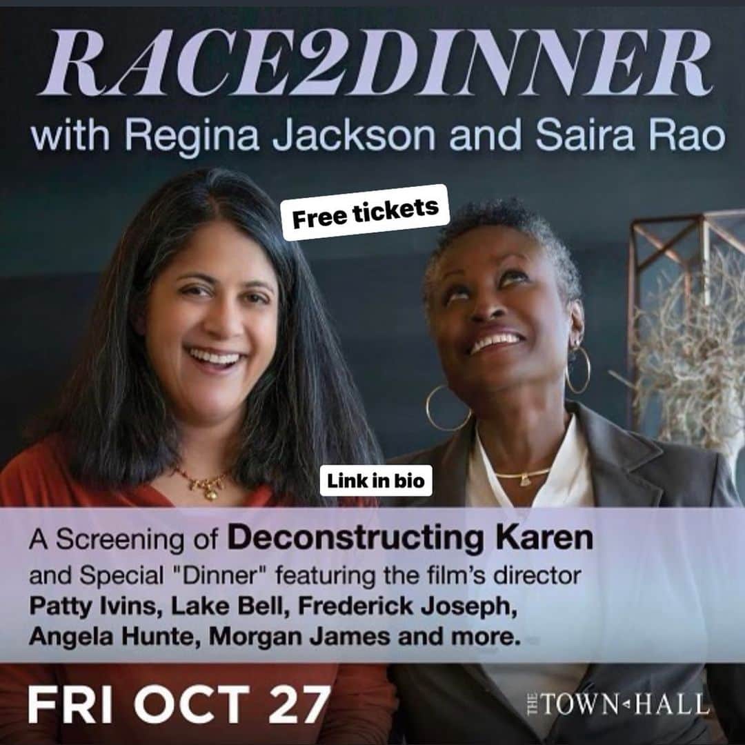 アンナ・パキンのインスタグラム：「LAST CHANCE for FREE tickets to TOMORROW’S special screening of @deconstructingkaren and the ladies of @race2dinner @sairarao @rljack12」
