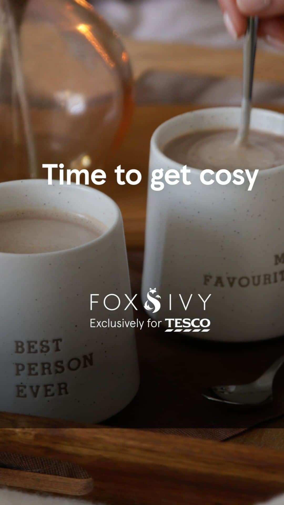 Tesco Food Officialのインスタグラム：「Embrace hot chocolate season in style with the perfect mug. Discover the Fox & Ivy range, Exclusively for Tesco. Head to the link in our bio to shop the full range.」