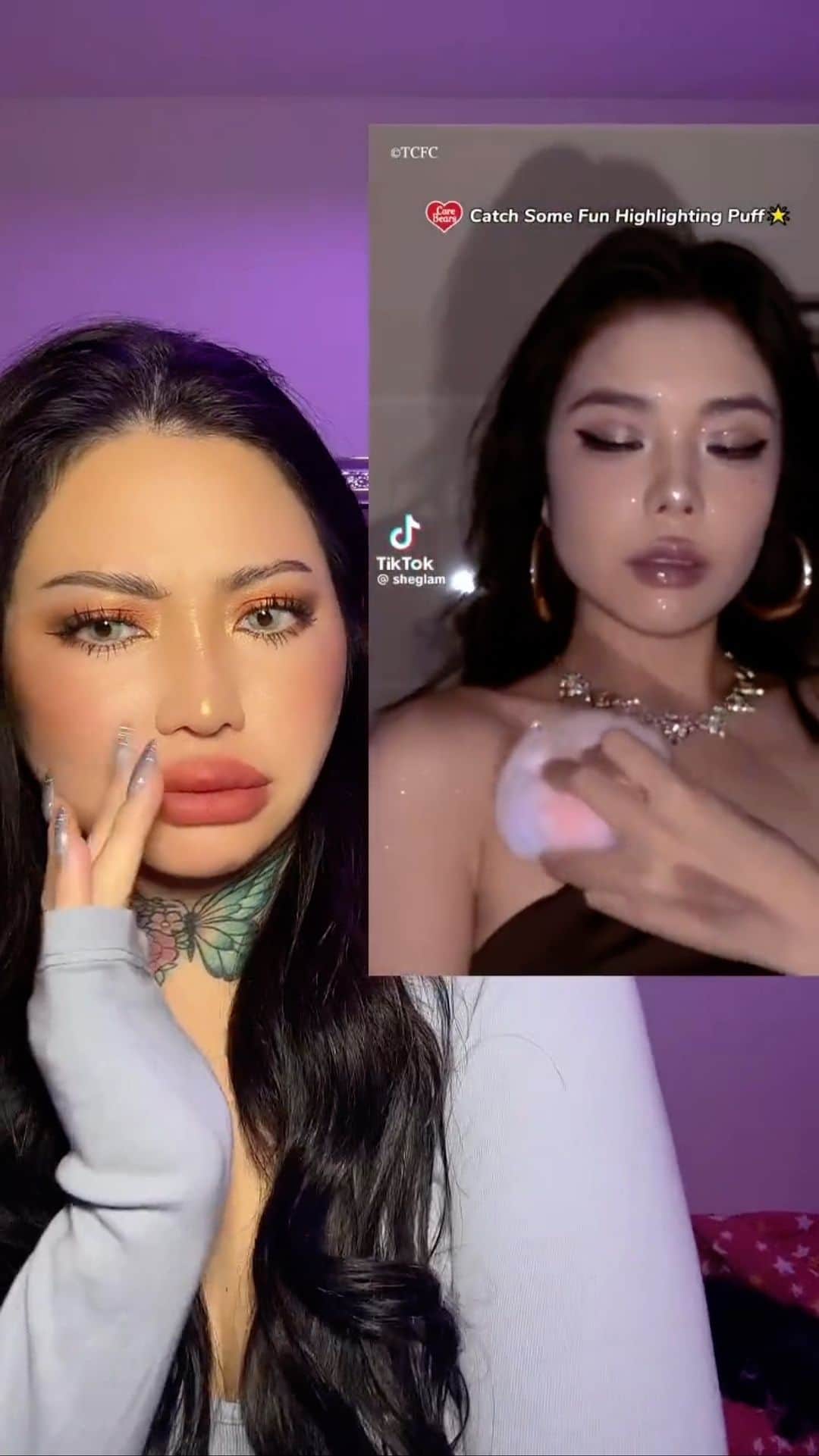 Aiのインスタグラム：「嘘だよね？？？ @sheglam_official 💙✌🏽🥺💎」