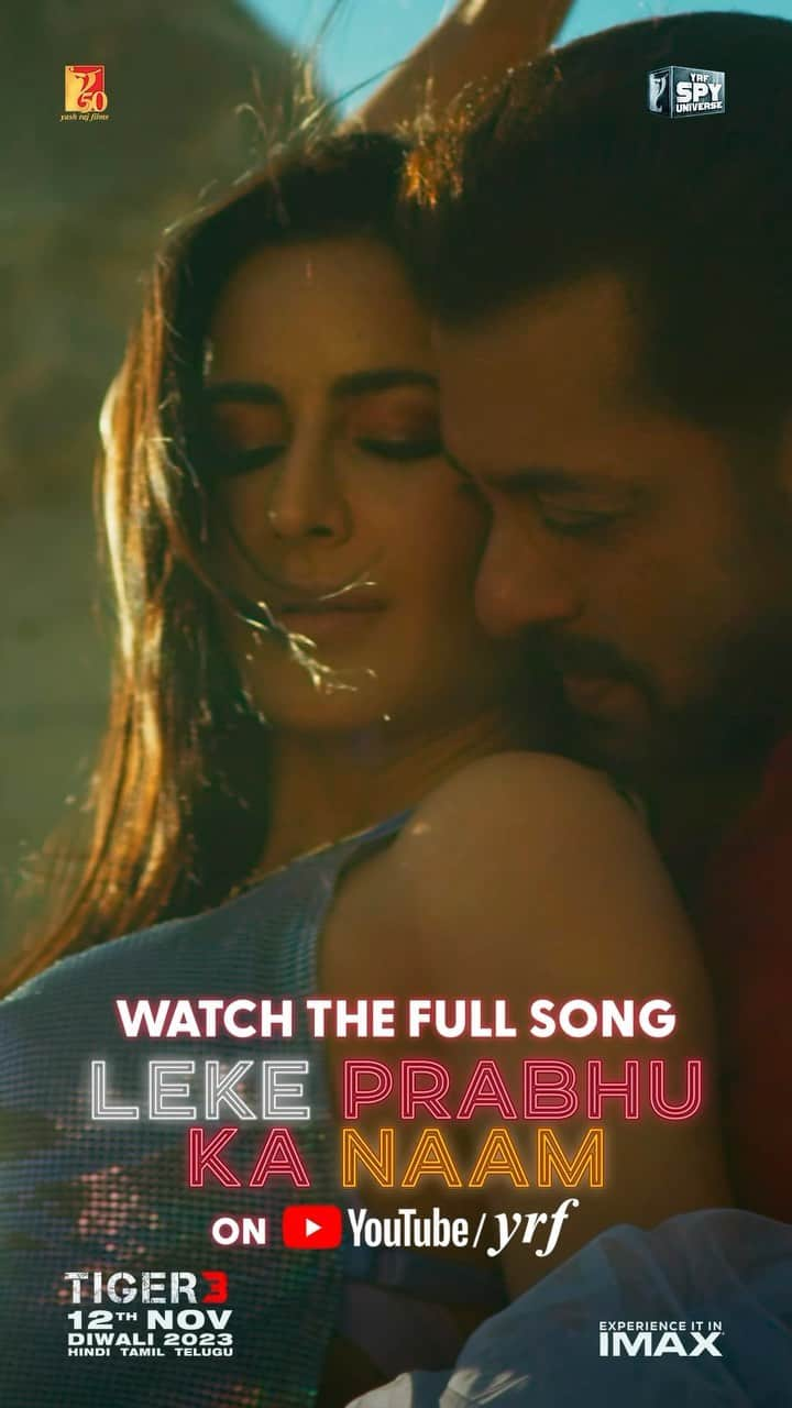 カトリーナ・カイフのインスタグラム：「#LekePrabhuKaNaam 💃   Watch the full song now! *Link in bio*  #Tiger3 arriving in cinemas on 12th November. Releasing in Hindi, Tamil & Telugu. @beingsalmankhan | @therealemraan | #ManeeshSharma | @yrf | @ipritamofficial | @amitabhbhattacharyaofficial | @arijitsingh | @nikhitagandhiofficial | @vaibhavi.merchant | @madhankarky | @bennydayalofficial | @anushamani | @boselyricist | @anaitashroffadajania | #AlviraKhanAgnihotri | @ashley_rebello | @darshanjalan | #YRF50 | #YRFSpyUniverse」