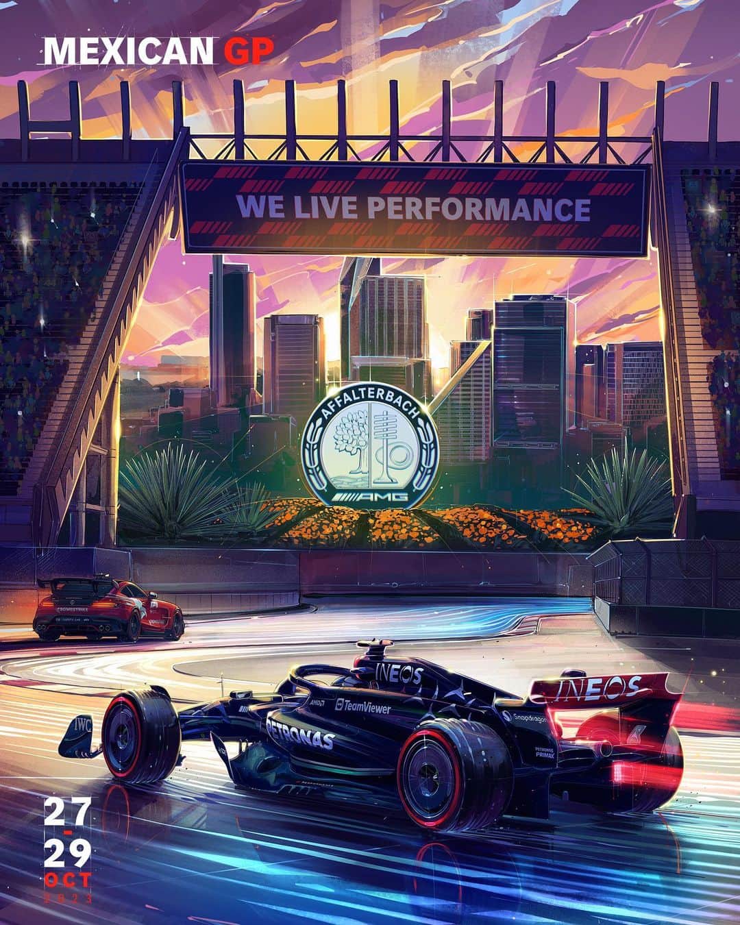 MERCEDES AMG PETRONASさんのインスタグラム写真 - (MERCEDES AMG PETRONASInstagram)「Let’s get this Mexico GP party started. 🎉  🎨 x @andrewmytro」10月26日 22時02分 - mercedesamgf1