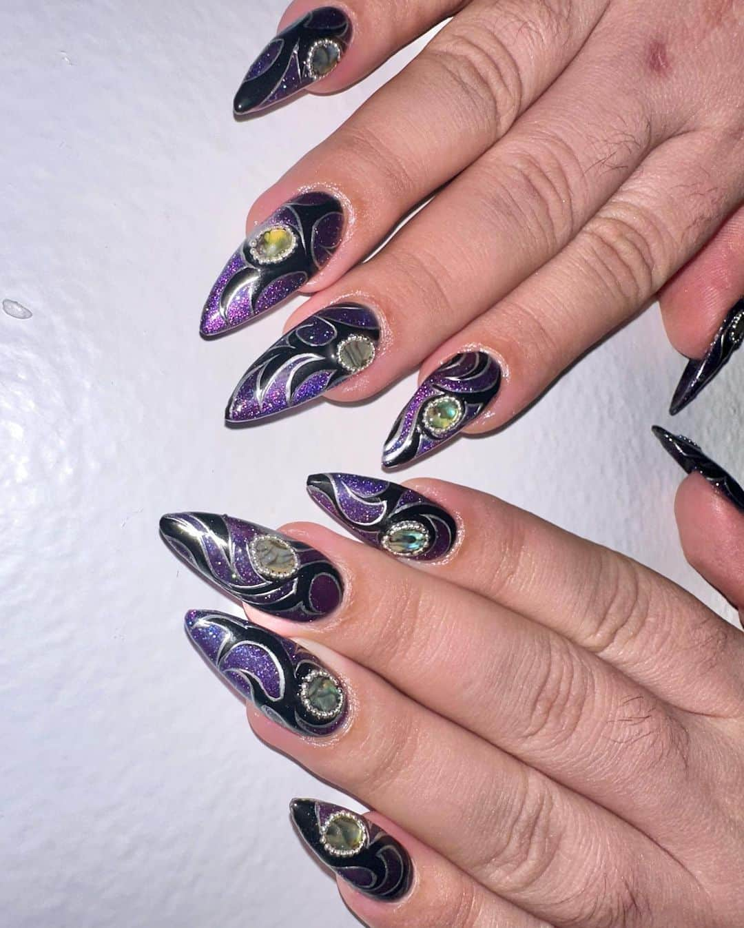 安田直美さんのインスタグラム写真 - (安田直美Instagram)「💜👾🛸🌀💜  #halloweennails」10月26日 22時10分 - naominailsnyc