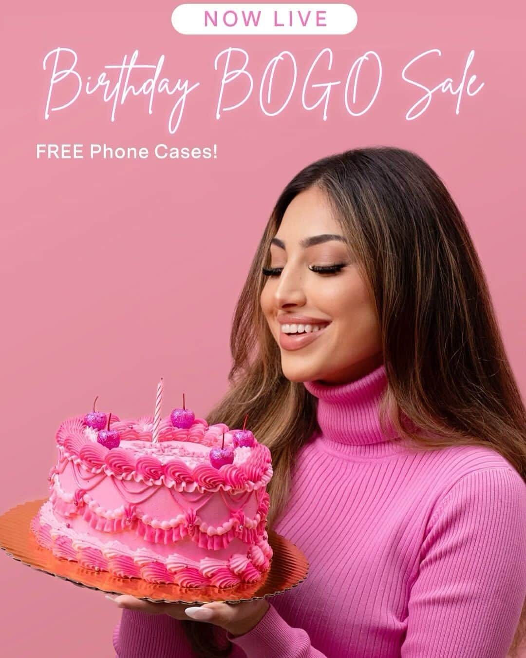 VELVETCAVIARのインスタグラム：「It's her birthday and she'll give away Phone Cases if she wants to! @mishkaran 🥳 🎈  Buy 1 Phone Case Get 1 FREE on Phone Cases, today and tomorrow only.  +FREE Nude Hearts Charms on Orders $60+」