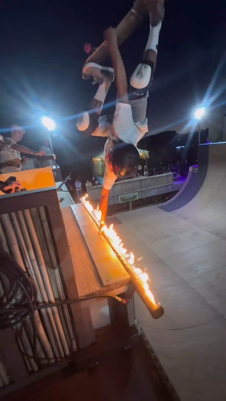 X Gamesのインスタグラム：「What are we calling this?  🔥 @heimana_reynolds heating things up at @skatesafarifest 🌴  #XGames #Skateboarding」