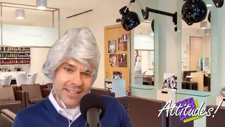 ブライアン・サフィのインスタグラム：「We finally get to turn wigs around for you IRL! #attitudespod #bryansafi #eringibson #comedy #comedian #comedians #comedyvideos #comedyvideo #comedyreels #comedypodcast #spotifypodcast #spotifypodcasts #applepodcasts #wig #wigs #halloween #improv #improvcomedy」