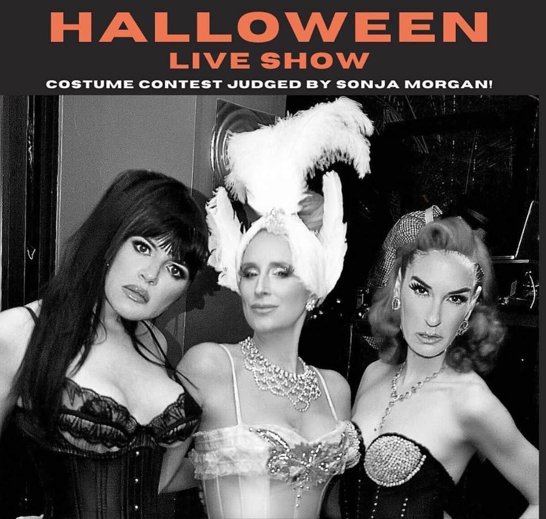 ケイシー・ウィルソンのインスタグラム：「TONIGHT! Our 7th Annual Halloween Show/Costume Contest judged by THEE @sonjatmorgan ! With specialist of guests, @themattgrassi and @deannamcheng ! The submissions for the costume contest are rolling in ➡️  Show is free for all Garbage World members. Link in bio.」
