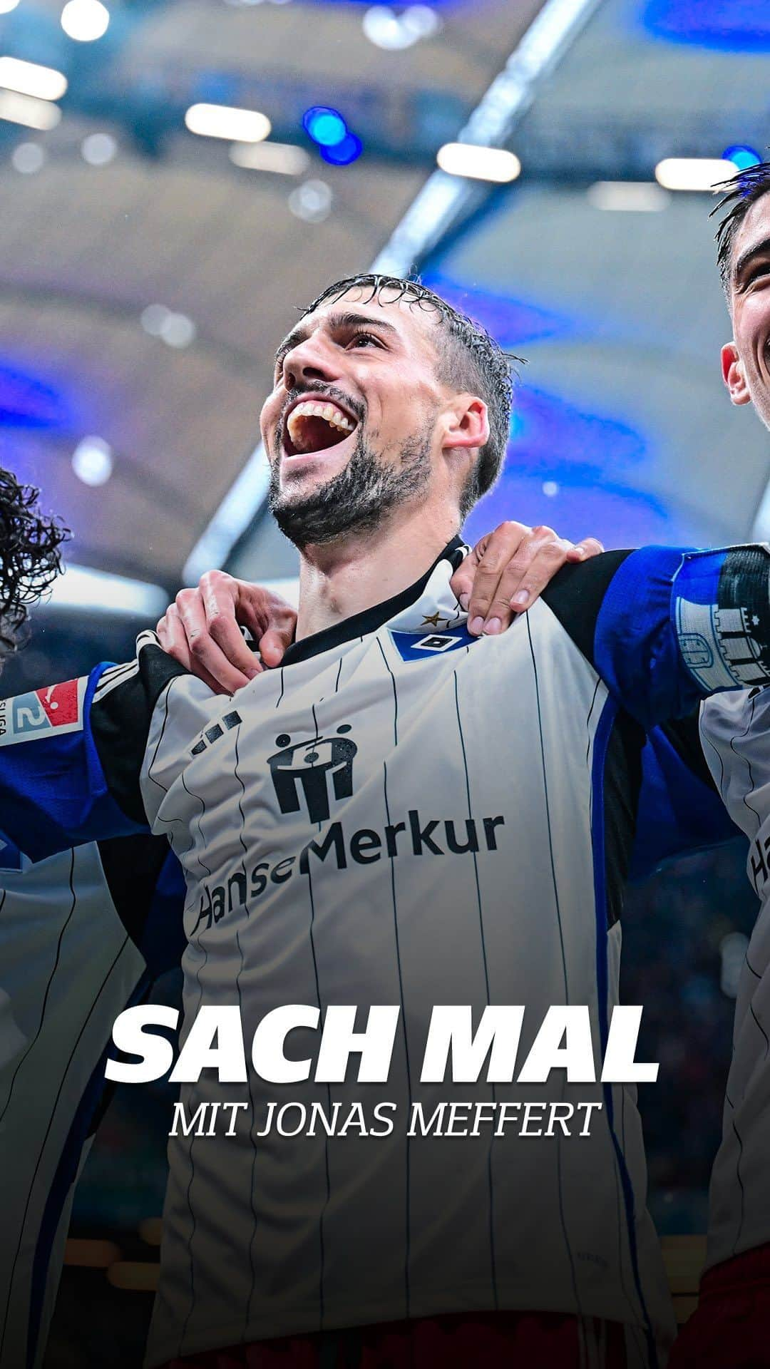 ハンブルガーSVのインスタグラム：「🆕 „SACH MAL“ IST DA! 😍   Im brandneuen Format stellen wir unseren Jungs mal etwas andere Fragen rund um den HSV, Fußball und die Themen des Lebens. 👀 Den Anfang macht Mittelfeld-Motor @j0nvs_mf. Deswegen heißt es heute: Sach mal, Meffo... 🤔  #nurderHSV」