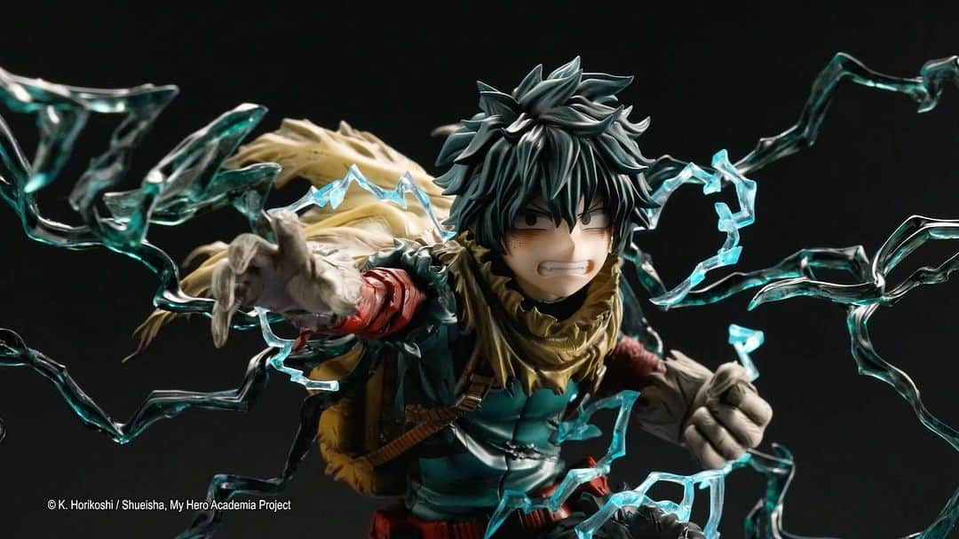 株式会社 壽屋 コトブキヤのインスタグラム：「【PRE-ORDERS OPEN】 Izuku Midoriya from the TV anime My Hero Academia enters the fray! Take a closer look at the dynamic pose, tattered costume, and his Blackwhip Quirk manifested as effect parts enveloping him!  Preorder now - https://bit.ly/DarkDeku  #heroaca_a #MyHeroAcademia」