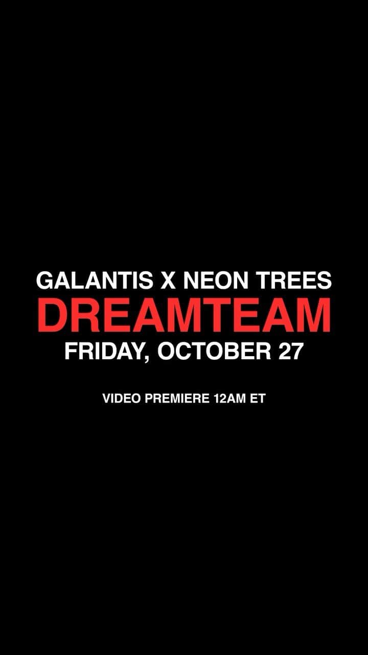 ギャランティスのインスタグラム：「💥BRAND NEW MUSIC INCOMING!!💥 ‘DREAMTEAM’ Featuring @official_neontrees out Friday!  Don’t miss the official music video premiere: Midnight NYC / 6am Paris / 3pm Sydney🔮🦄☁️ We got the #dreamteam」