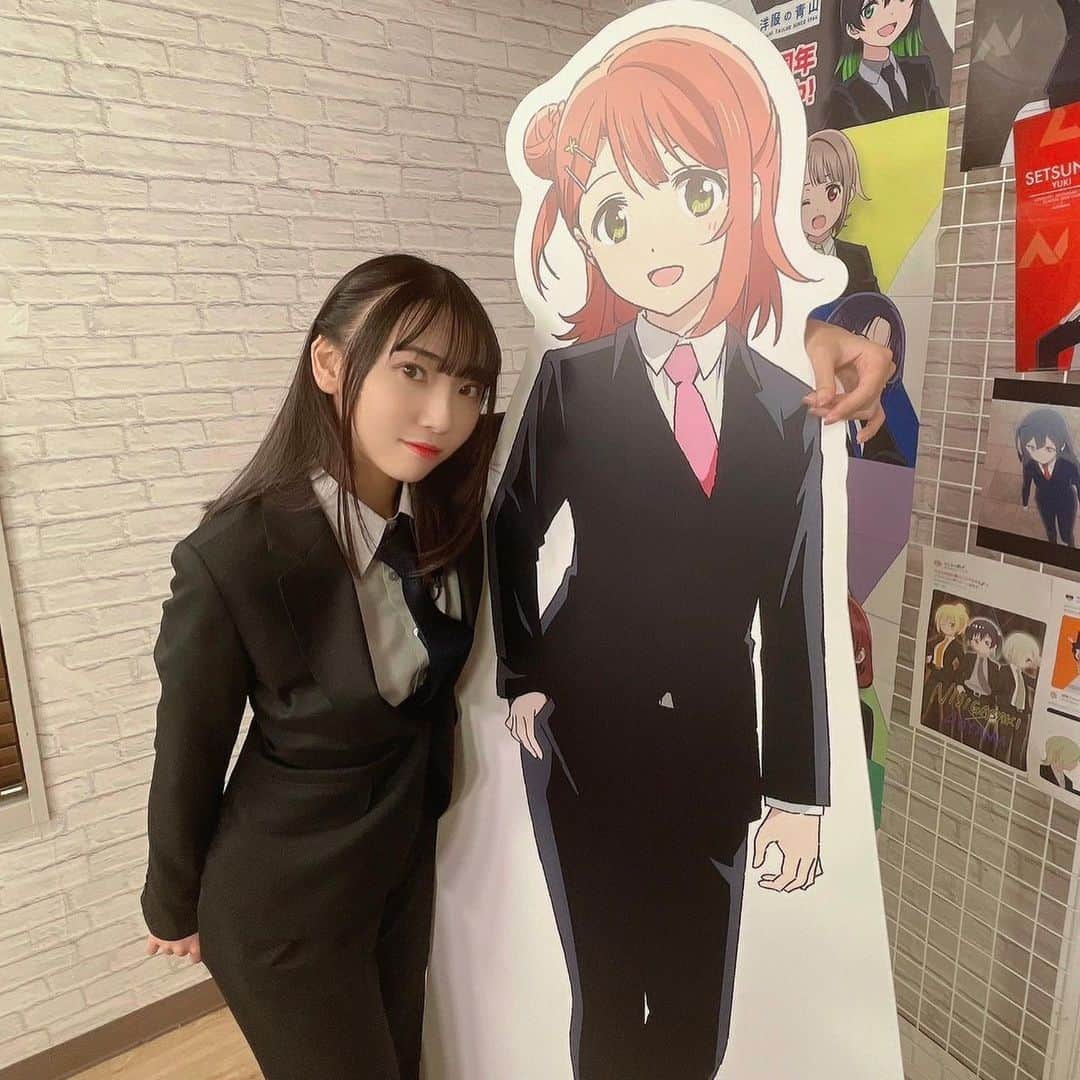 矢野妃菜喜のインスタグラム：「🌈 #スーツヶ咲 #虹ヶ咲 #aoyamaラブライブ」