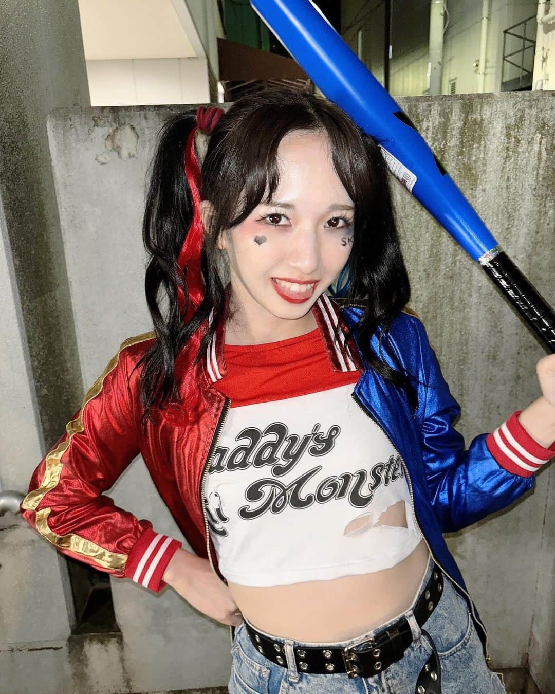 はるちろのインスタグラム：「ハーレークインザスカイHARUKA♥️💙  #ハーレークイン #Halloween #ハロウィン」