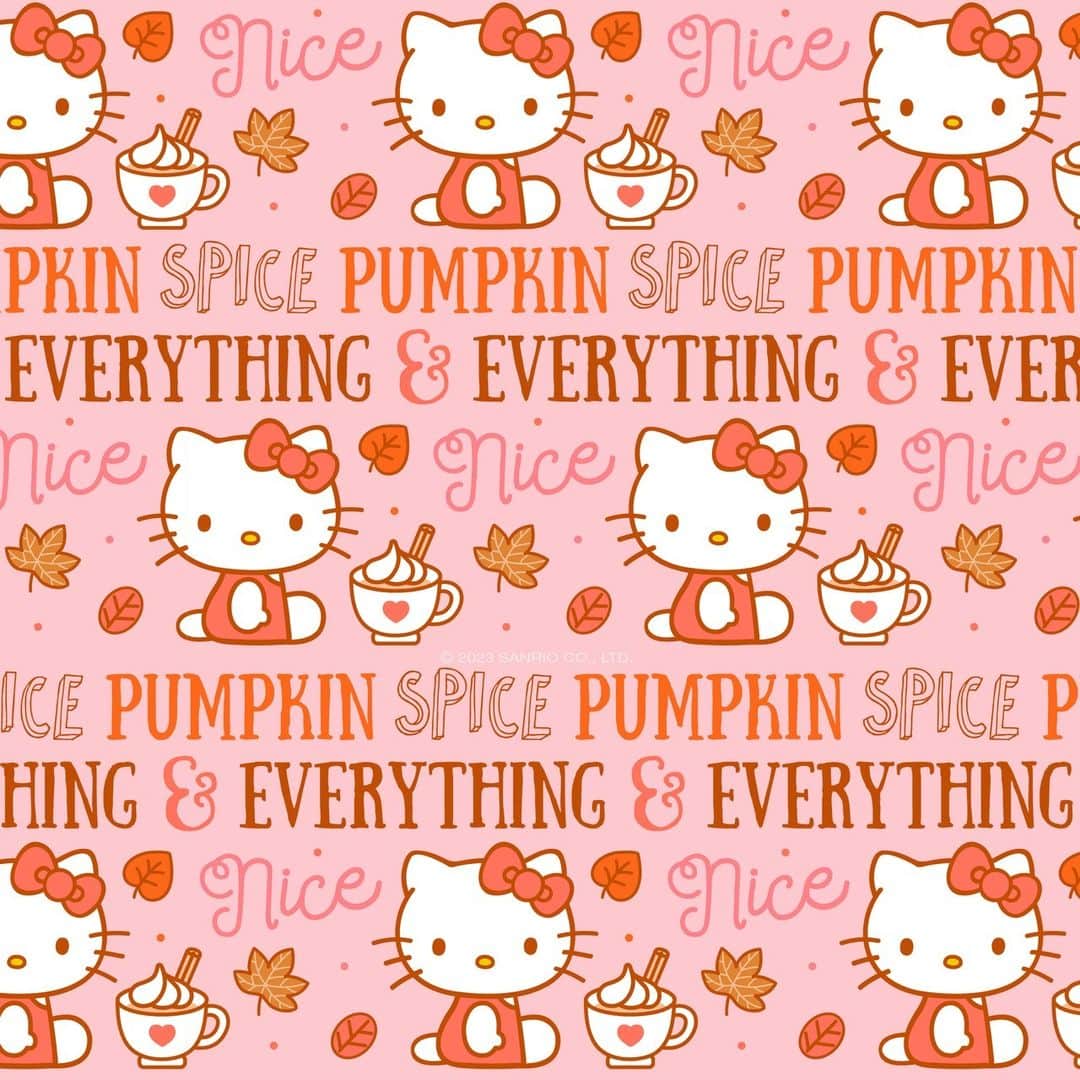 Hello Kittyさんのインスタグラム写真 - (Hello KittyInstagram)「Pumpkin spice and everything nice 🎃☕️ Celebrate #NationalPumpkinDay with new supercute wallpapers! Link in bio to download your favorite wallpaper or head over to stories ✨」10月27日 1時01分 - hellokitty