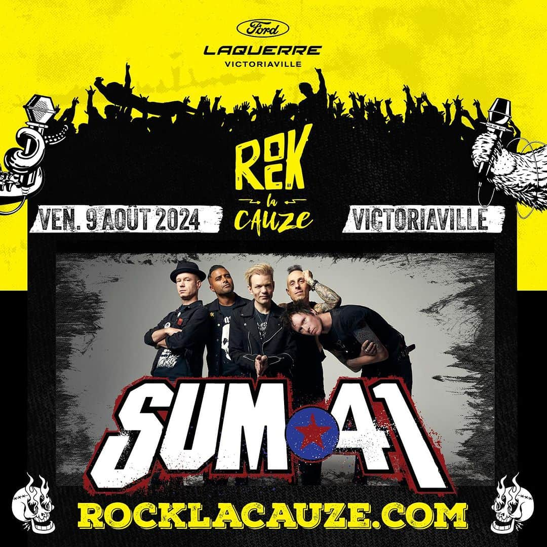 Sum 41さんのインスタグラム写真 - (Sum 41Instagram)「We've just added 3 new QC dates for August 2024! Get pre-sale tickets for La Baie and Quebec City Tuesday, October 31 @ 12PM EST using password: LANDMINES. General on sale begins Wednesday, November 1 at 12PM EST.   Aug 7 | La Baie  QC | Agora de La Baie  Aug 8 | Quebec City  QC | Agora de Quebec  Aug 9 | Victoriaville  QC | @rocklacauze   *Tickets for @rocklacauze are already on sale at rocklacauze.com.」10月27日 1時01分 - sum41