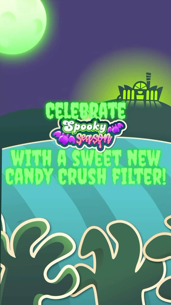 Candy Crushのインスタグラム：「head to the filters tab on our profile to try it! 🎃✨」