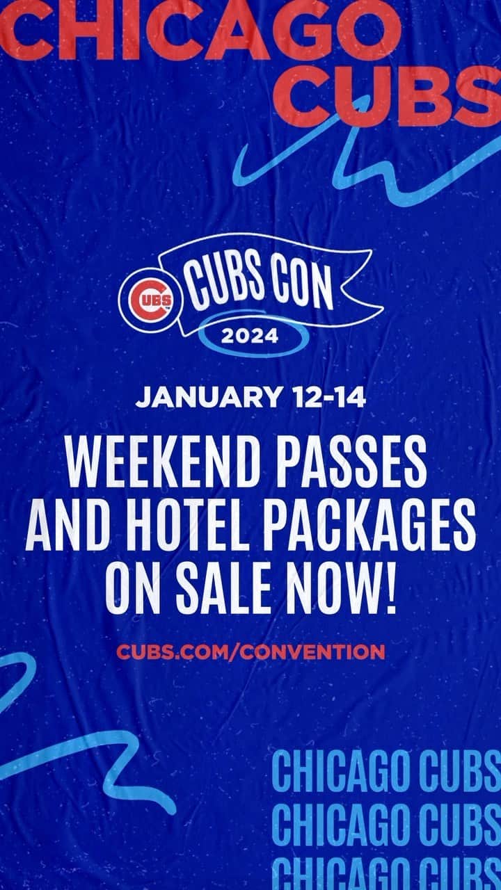 シカゴ・カブスのインスタグラム：「Join the Cubs for an unforgettable weekend at the 2024 #CubsCon! Get your all-access weekend passes now at the link in bio.」