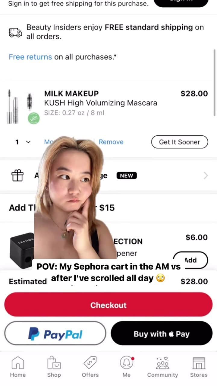 Milk Makeupのインスタグラム：「Prepping for the @sephora Savings Event & sometimes that ‘add to cart’ button is just too tempting to ignore 🫢 The Sephora Savings Event starts TOMORROW, what are you planning to pick u? 🛍️  Rouge: 20% off 10/27-11/6 VIB: 15% off 10/31-11/6 INSIDER: 10% off 10/31-11/6  #sephora #sephorasale #holidayshopping #milkmakeup」