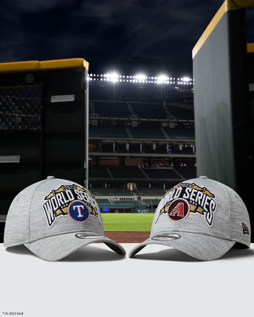 ニューエラ・キャップのインスタグラム：「The 2023 MLB World Series starts tomorrow! Who are you rooting for?  Comment 🔵 for @rangers and ⚫ for @dbacks.」