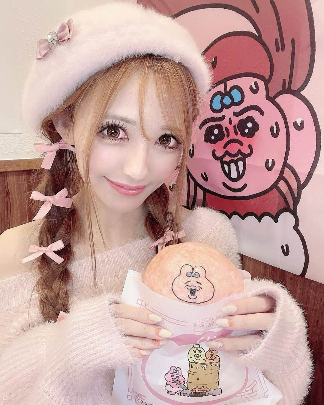 寿リリカのインスタグラム：「♡ 🐰🎀🩷🩷🩷 おぱんちゅdayのカラコンは クラッシーBIGブラウン🤎👁️ ♡ １年用だよ〜っ💕💕💕 大きめサイズで発色もお気に入り🩷 白眼がちだから黒眼がちになりたい🥰 ♡ PR @sensemania_official  #センスマニア #カラコン #カラコンレポ #カラコンレビュー #カラコン着画」