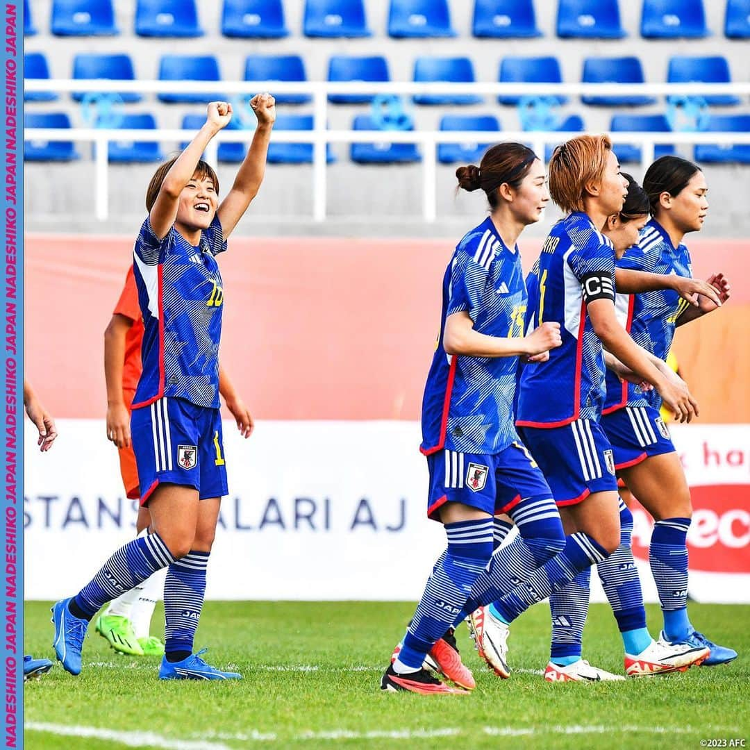 日本サッカー協会さんのインスタグラム写真 - (日本サッカー協会Instagram)「. 【2023.10.26 Photo Report③📸】  🏆女子オリンピック サッカートーナメント パリ 2024 アジア2次予選 ⚔️グループステージ第1節 🇯🇵#なでしこジャパン 7-0 インド🇮🇳 ⌚️19:00(🇯🇵) 🏟Lokomotiv Stadium(ウズベキスタン)  21 #平尾知佳(GK) 4 #熊谷紗希(C) 5 #三宅史織 6 #杉田妃和 8 #猶本光 11 #田中美南 12 #高橋はな 14 #長谷川唯 15 #中嶋淑乃 19 #守屋都弥 20 #石川璃音  𝐒𝐔𝐁🔄  1 #山下杏也加(GK) 18 #田中桃子(GK) 2 #清水梨紗 3 #南萌華 7 #宮澤ひなた 9 #植木理子 10 #長野風花 13 #遠藤純 16 #林穂之香 17 #清家貴子 22 #千葉玲海菜  監督 #池田太  #BEYOURBESTSELF #最高の自分であれ #夢への勇気を #jfa #daihyo #nadeshiko」10月27日 13時42分 - japanfootballassociation