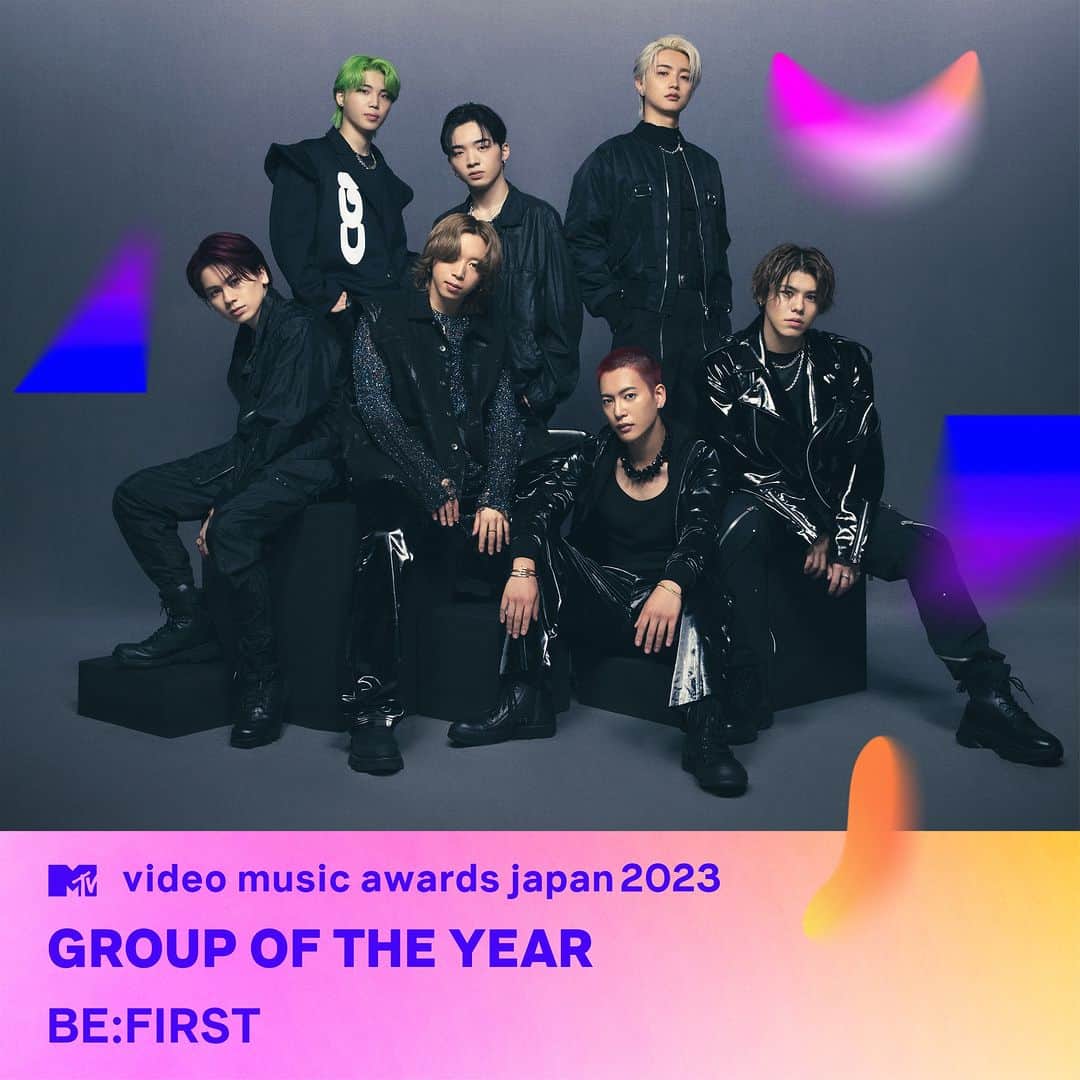 MTV Japanのインスタグラム：「【#VMAJ2023 WINNER🏆】  最も優れたグループ活動を称えて贈られる特別賞「Group of the Year」はBE:FIRST(@befirst__official)が受賞！  ▼詳細はこちら https://www.vmaj.jp/  #BEFIRST #MTVJapan」