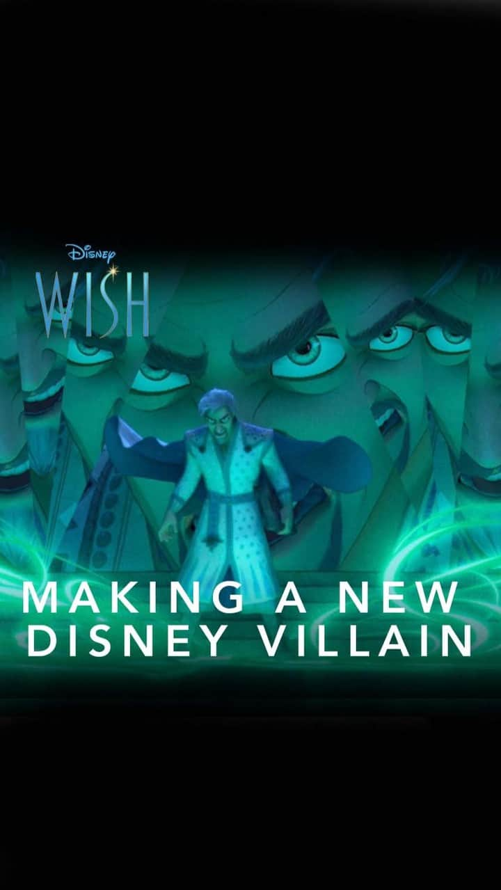 Disneyのインスタグラム：「"Every great villain needs a great song." 🎶🪞😏  The filmmakers and songwriters of Disney's #Wish talk about their experience creating the newest Disney villain, King Magnifico, and his song "This Is The Thanks I Get?!"  (Previously recorded.)」