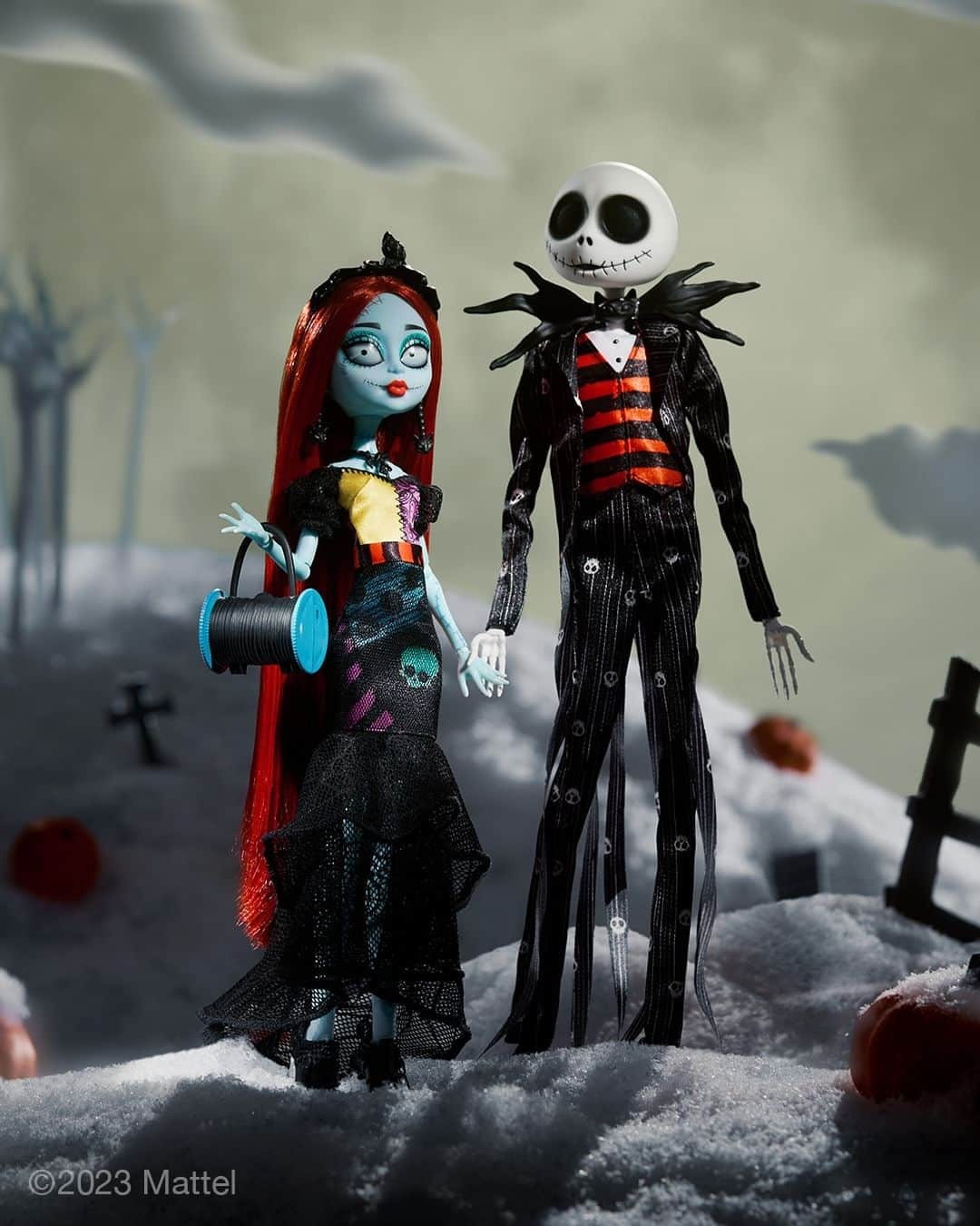 Mattelのインスタグラム：「Let the countdown begin! The Monster High and Disney Tim Burton's The Nightmare Before Christmas collab arrives on 10/27 at 12pm PT, only at MattelCreations.com. All images are product photography of the dolls.」