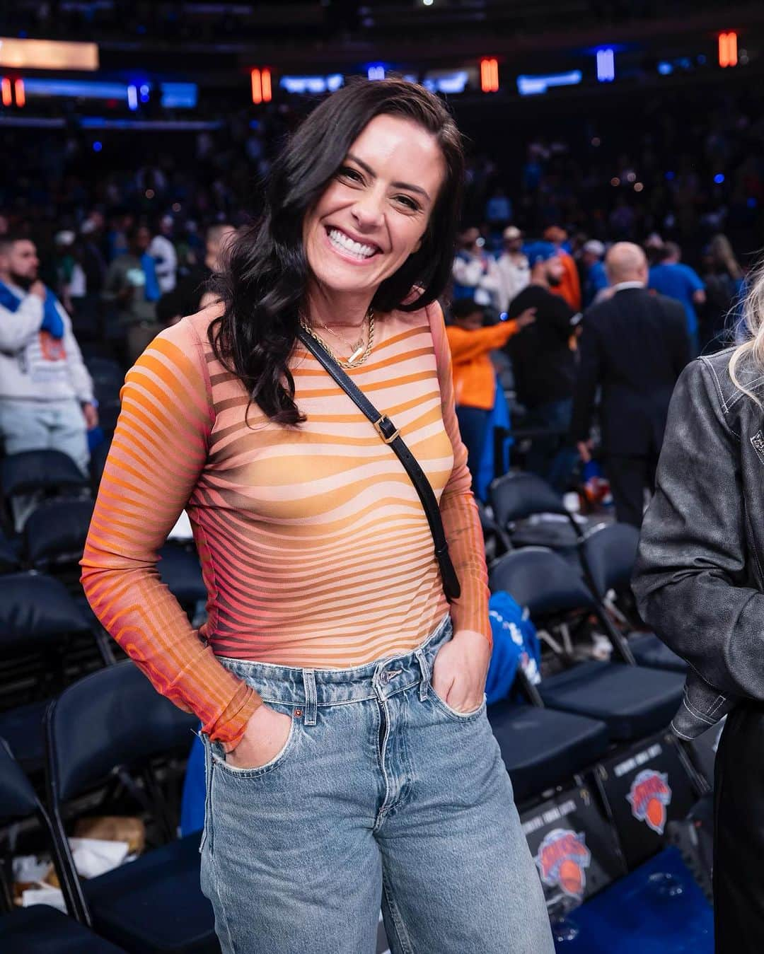 アリ・クリーガーのインスタグラム：「I played AAU 🏀, so therefore I feel like I fit in very v v well here @nyknicks 🫶🏽😜  Thank you for an amazing time!」