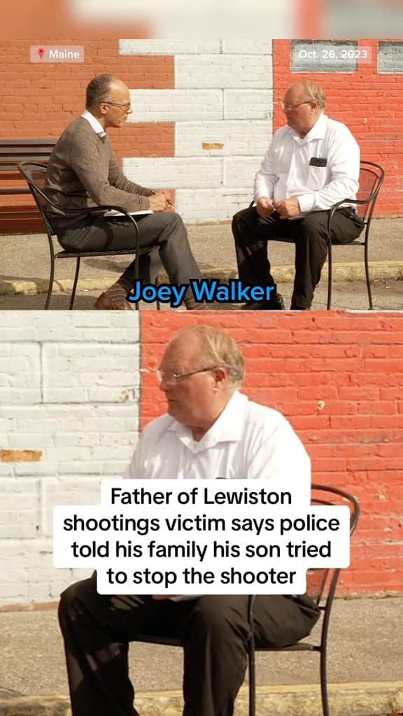 NBC Newsのインスタグラム：「Leroy Walker, Sr. found out his son, Joey, is among the dead in the shootings in Lewiston, Maine, after police told his family that Joey tried to stop the gunman from shooting anyone else before he was killed.」