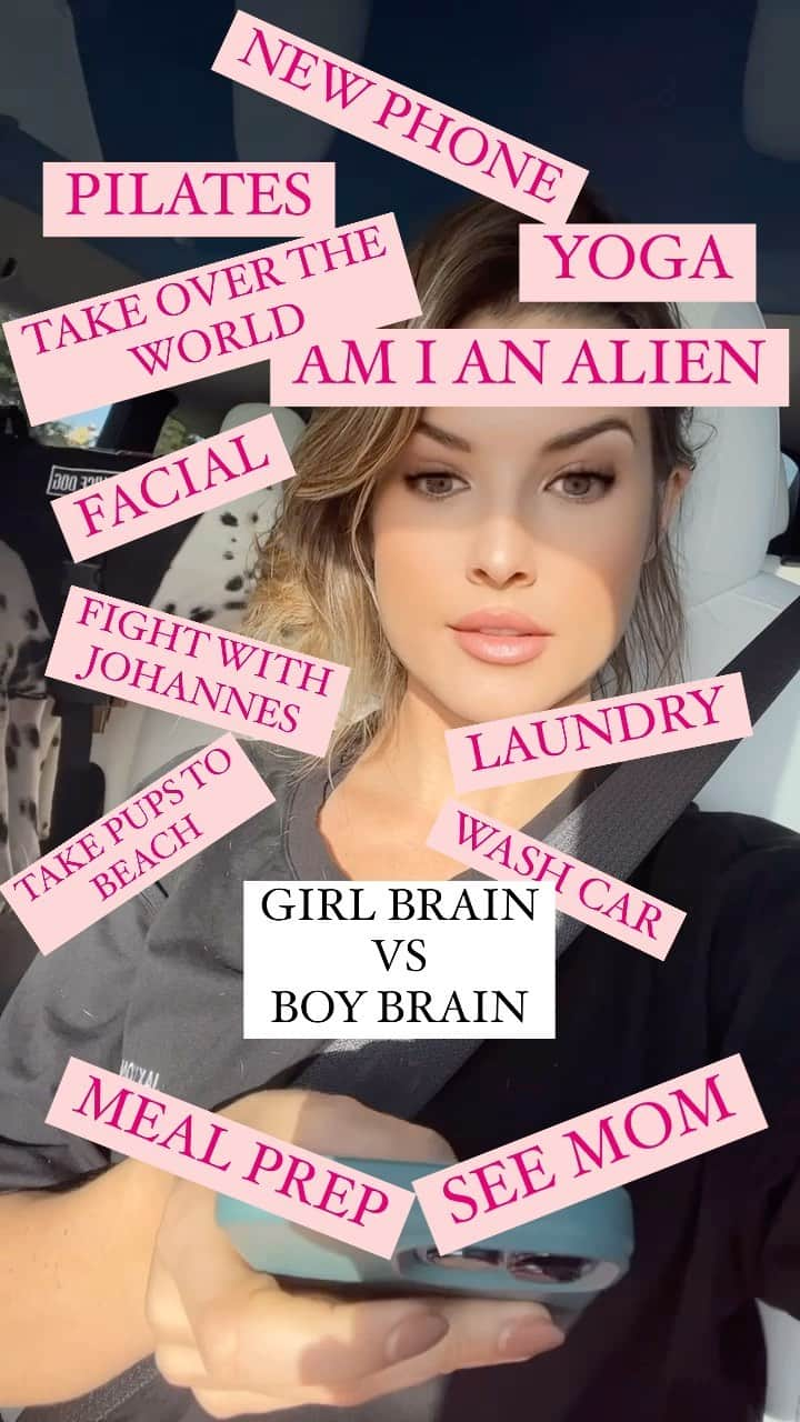 Amanda Cernyのインスタグラム：「GIRL BRAIN VS BOY BRAIN 🙌」