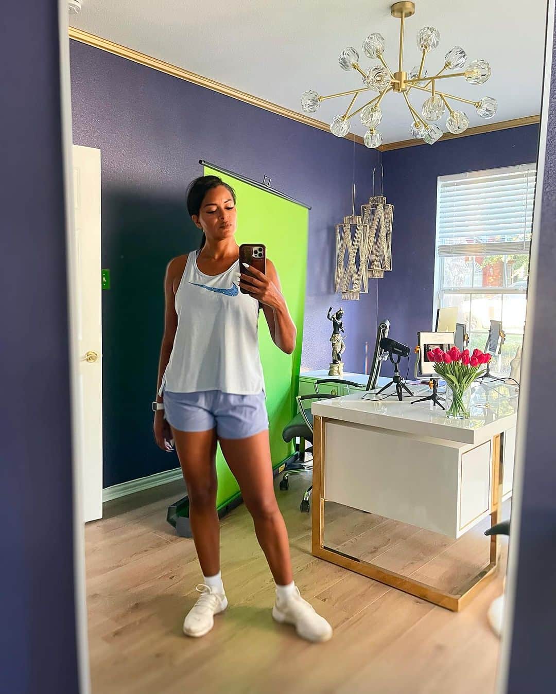 クラウディア・ジョーダンのインスタグラム：「Got it in today…. 🏃🏾‍♀️🏃🏾‍♀️🏃🏾‍♀️」