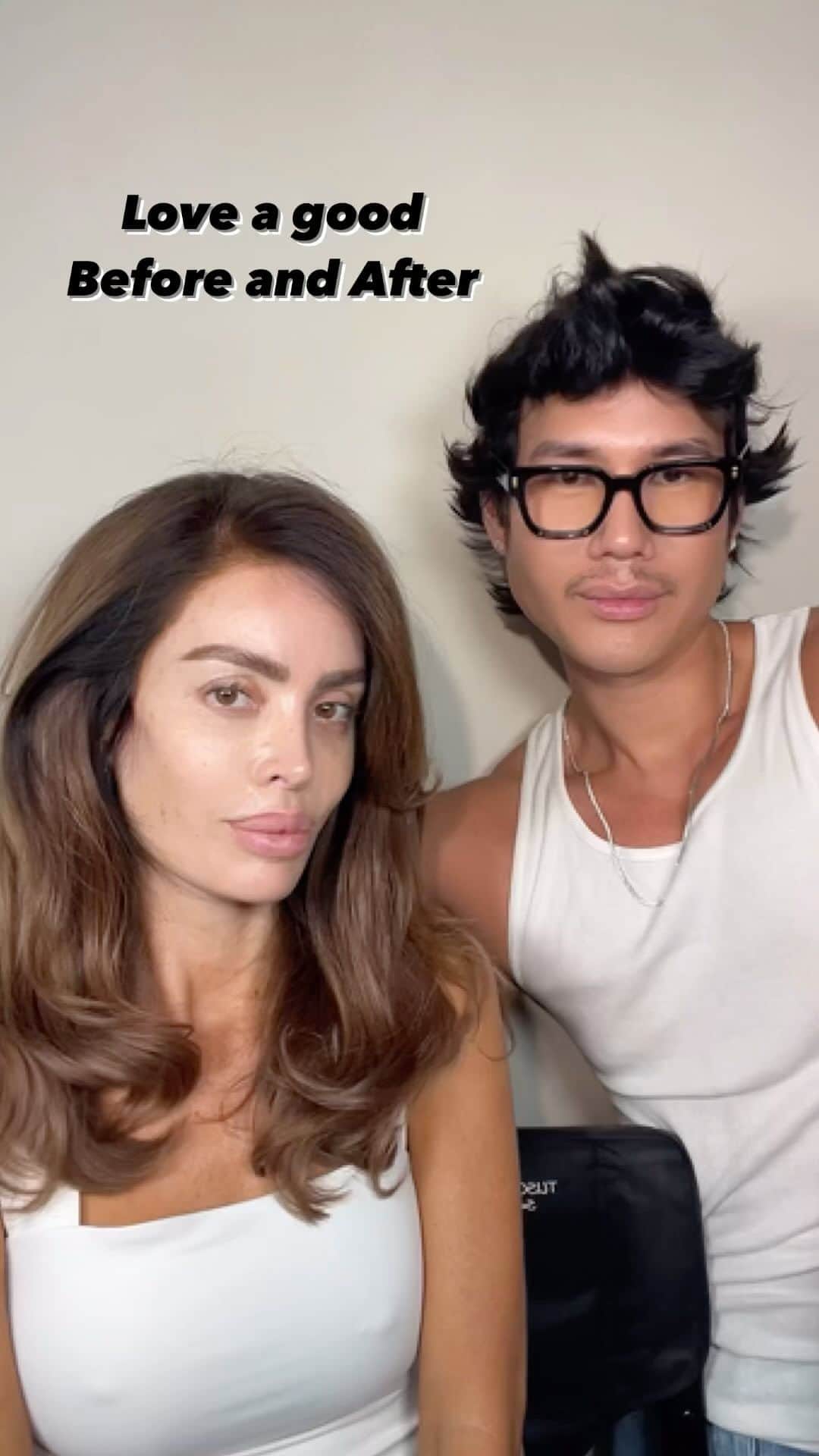 サラ・ステージのインスタグラム：「@patrickta ‘s arm is still recovering from this glam 🤣 But in all seriousness, our friendship is something very special to me and I’m so grateful I got that email in 2012 from him, he’s one of the most talented people I’ve ever met and I’m so proud to be his friend 🫶🏼」