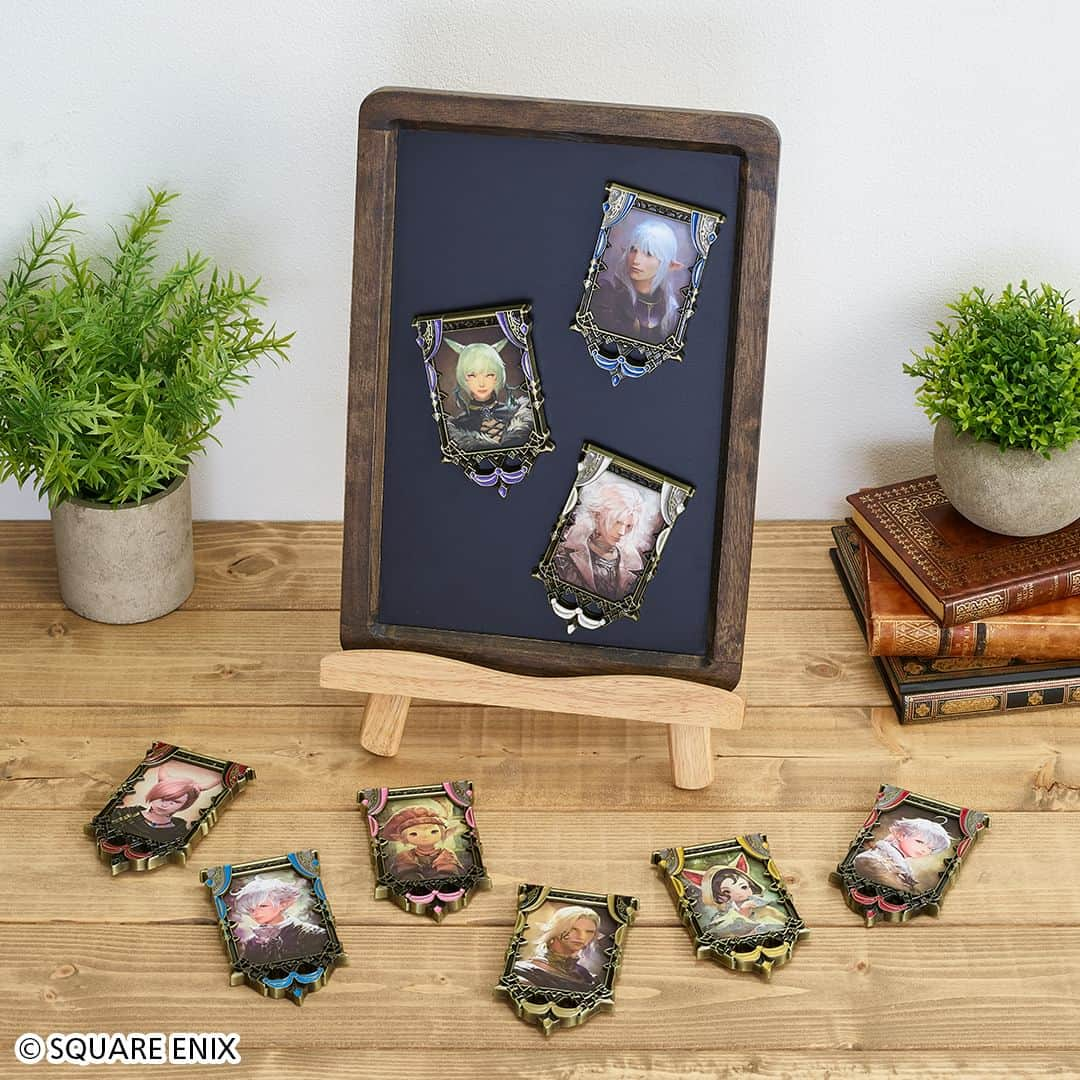 FINAL FANTASY XIVのインスタグラム：「Magnets featuring portraits of the Scions of the Seventh Dawn are now available as TAITO prize items!  タイトープライズから「暁の血盟」メンバーの肖像画マグネットが登場！  #FF14 #FFXIV #FF14_taitoprize」