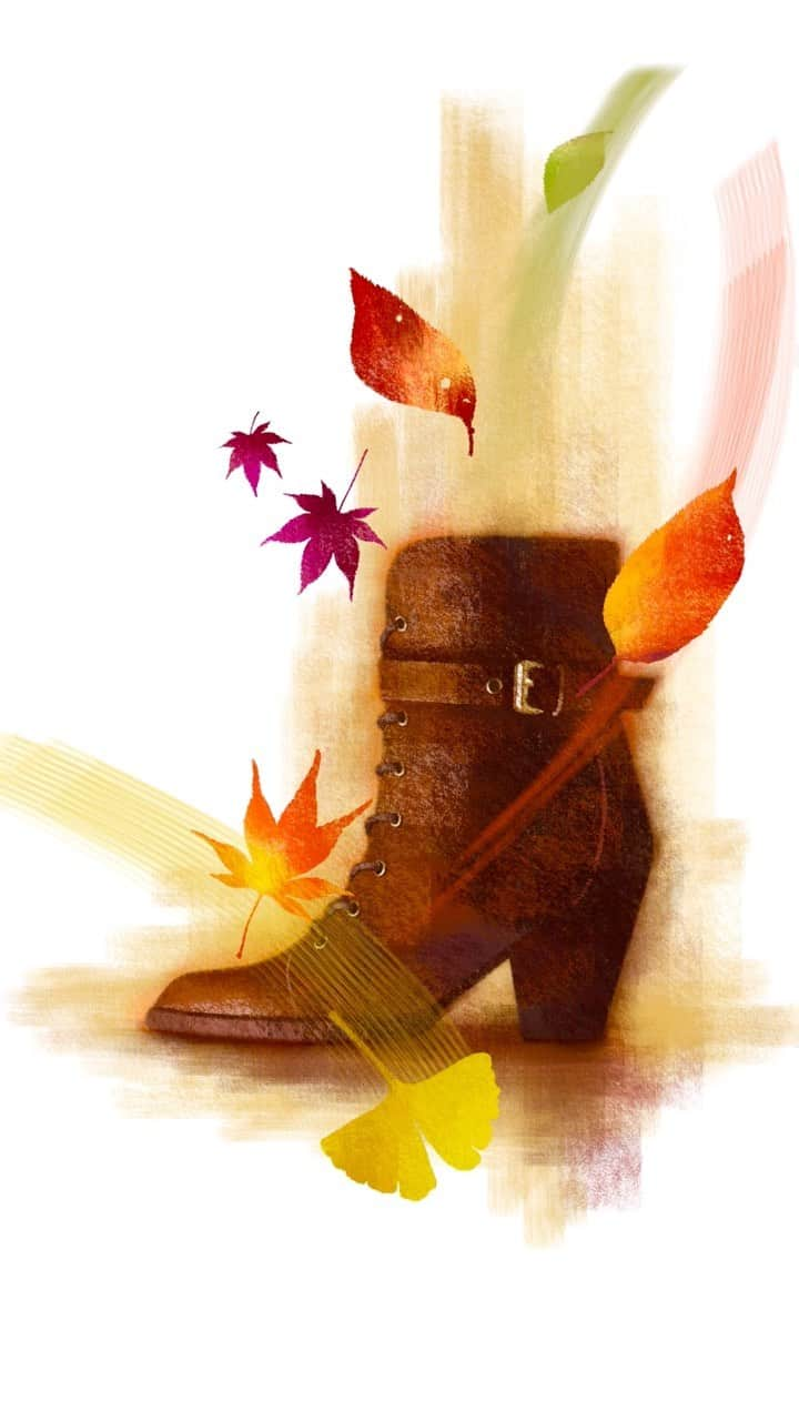 藤谷壮仁郎のインスタグラム：「🍁👢boots illustration（ブーツ イラスト） ・女性物ブーツと落ち葉で秋のイメージを描いたillustration。 ・旧作で遊んで見た!（iMovie） ・ ・ ・ ・ @soujirou_art  #ブーツ #落ち葉 #紅葉 #イラスト #イラストレーション #水彩画風 #リアルイラスト #boots #fallingleaves #redleaves #autumn #soujirou #art #artist #painter #painting #illustration #instaart」