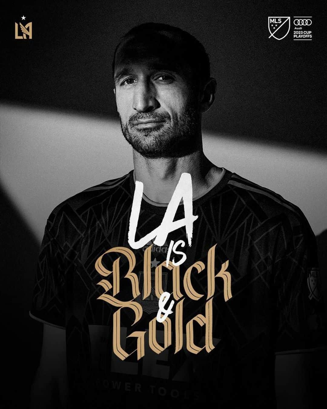 ジョルジョ・キエッリーニのインスタグラム：「We are ready for the playoffs! Vamos @lafc ⚫️🟡」
