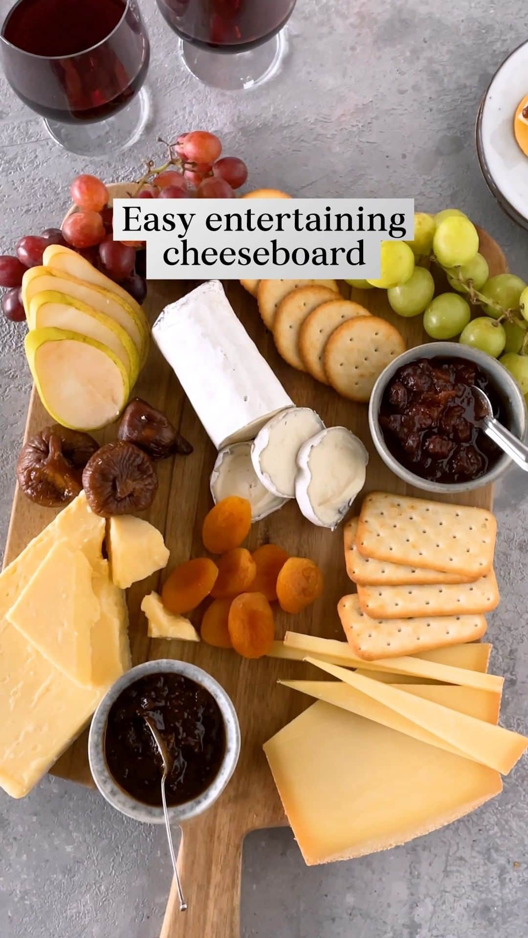 Tesco Food Officialのインスタグラム：「Cheese that’s guaranteed to please 🧀 Go overboard at your dinner party with a Tesco Finest cheese board. Tesco Finest Gruyere is expertly matured for full flavour and pairs perfectly with our Finest chutneys. Head to the link in bio to explore the range.  Drinkaware.co.uk +18」