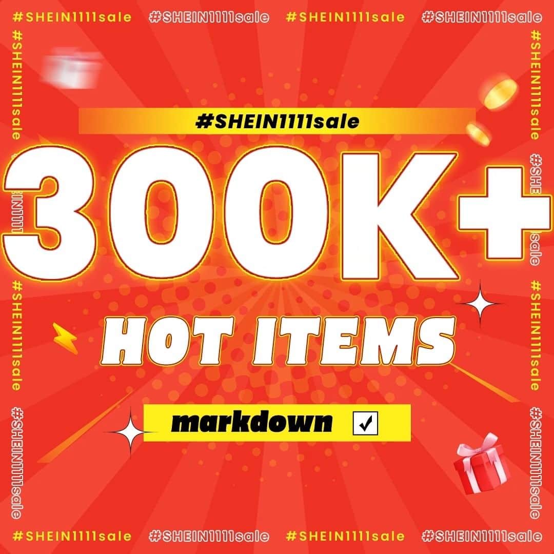 SHEINのインスタグラム：「Ready... Set... SHOP! 🏃‍♀️🛍️ We're going above and beyond to make our #SHEIN1111sale even better with can't-miss deals on our hottest sellers 😍💃 From chic fall fits & accessories to must-have beauty products and so much more, grab #SHEINGoodFinds at unbeatable prices while supplies last! 🛒✨  🔗:https://shein.shop/va7v933」