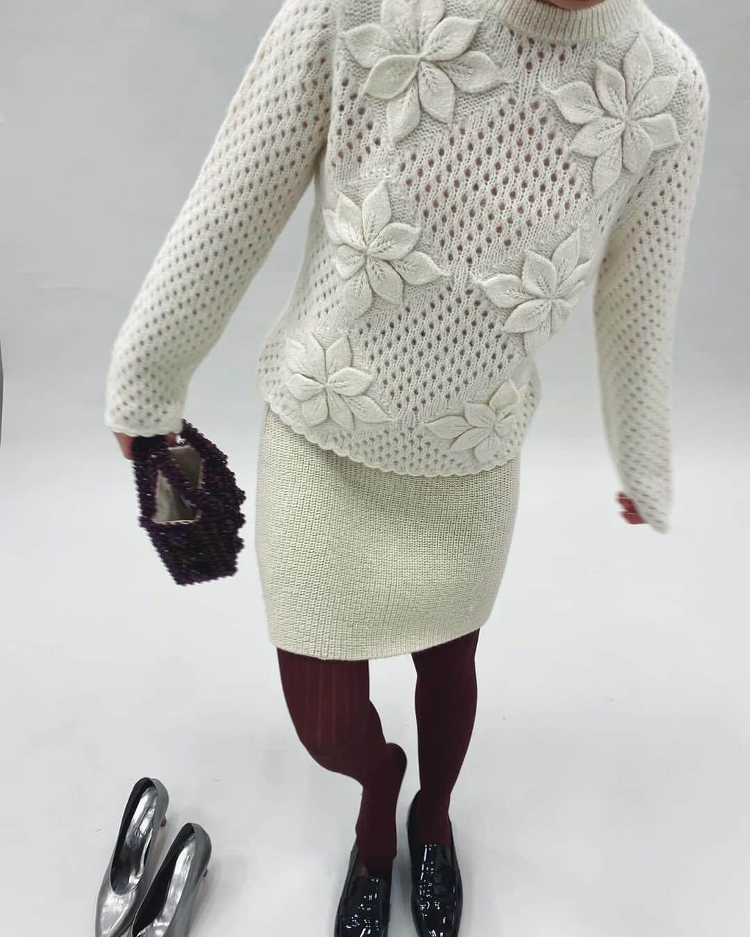 エディットフォールルさんのインスタグラム写真 - (エディットフォールルInstagram)「. AYNI @ayniuniverse  10.28 11:00 new in  crochet choker (black) ¥5,500+tax rib mini skirt (cream,black) ¥20,000+tax  .」10月27日 14時43分 - editforlulu_official