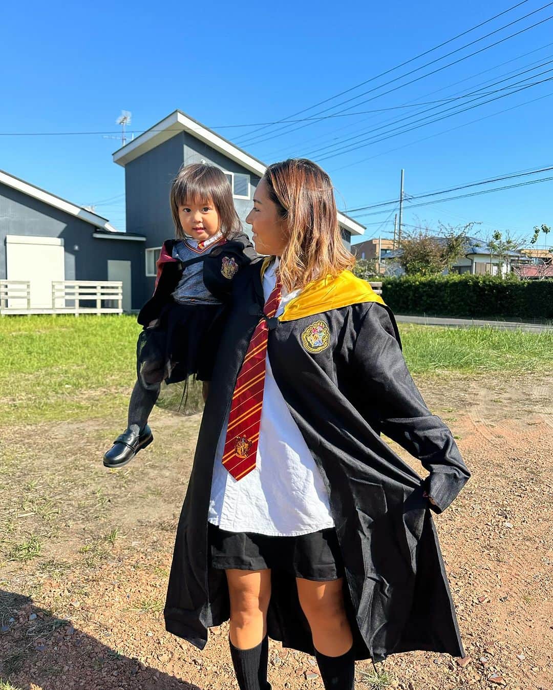 野呂玲花のインスタグラム：「Halloween party at Keina’s school🎃 I love my cute little Harry Potter ❤️ @princess_keina」