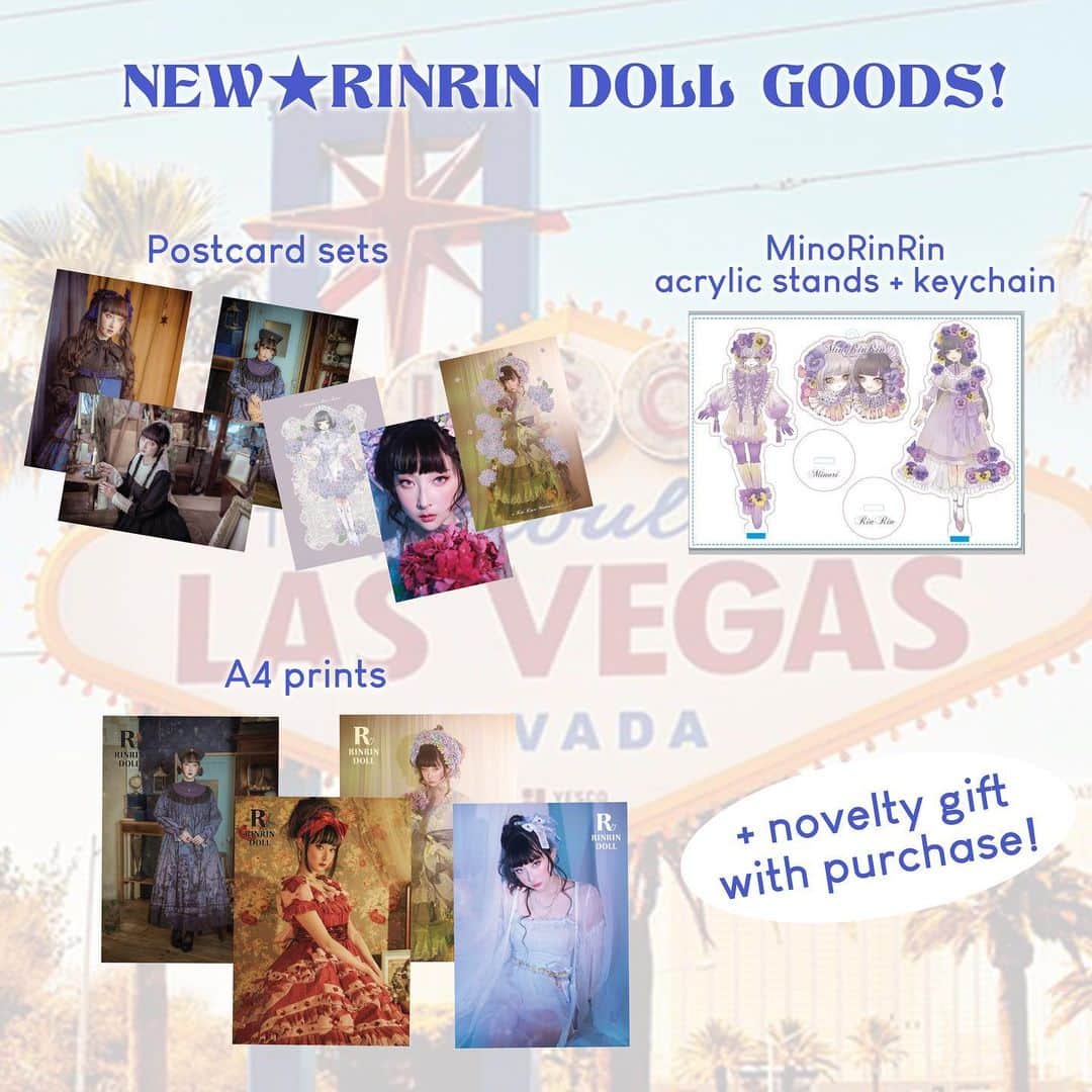 RinRinさんのインスタグラム写真 - (RinRinInstagram)「Hi! So happy to announce I’ll be headed to @officialsincityanime November 3-5th! I’ll be bringing many new goods as well as my handmade accessories @lumirevebyrinrin and my collaboration goods with @apolia00 🌟   You can find me at the schedule on the 2nd photo💜   I’ll also be doing my @rinrinboutique again! This time featuring the latest items from @moimememoitie_official @hoshibakoworks and @meeweedinkee x @land_harajuku 🌟 we have mostly one of each item so be the first to get your hands on your fav styles💜   There will be a free secret PRINT novelty gift with $70 purchase, a free ZINE with $100 purchase, and a free ACRYLIC STAND with $150 purchase of any RinRin goods & RinRin Boutique items💜 (counted per purchase, until supplies last)  also I’ll be doing the Sin City Anime Lolita Dinner Party with @minori00mon and we prepared @minorinrinteaparty goods as well! Tea party tickets are available at @officialsincityanime website🎀  Hope to see you soon!  #rinrindoll #japan #tokyo #harajuku #japanesefashion #tokyofashion #harajukufashion #東京 #コーデ #今日のコーデ #原宿 #ootd  #minorinrin #minorinrinteaparty #shironuri #lolitateaparty #lolitafashionstyle  #egl #eglcommunity #sincityanime #lasvegas」10月27日 15時09分 - rinrindoll