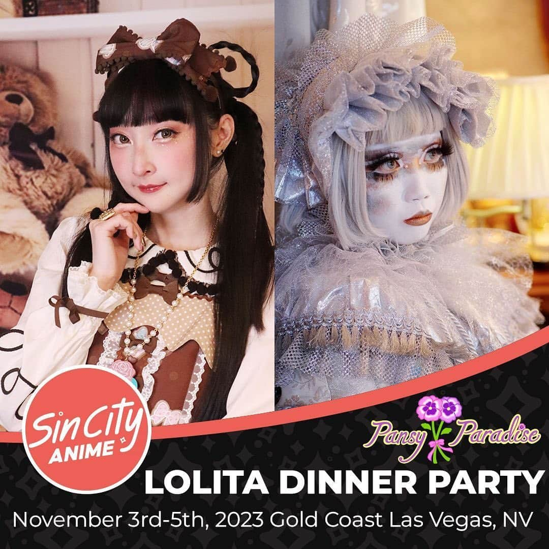 RinRinさんのインスタグラム写真 - (RinRinInstagram)「Hi! So happy to announce I’ll be headed to @officialsincityanime November 3-5th! I’ll be bringing many new goods as well as my handmade accessories @lumirevebyrinrin and my collaboration goods with @apolia00 🌟   You can find me at the schedule on the 2nd photo💜   I’ll also be doing my @rinrinboutique again! This time featuring the latest items from @moimememoitie_official @hoshibakoworks and @meeweedinkee x @land_harajuku 🌟 we have mostly one of each item so be the first to get your hands on your fav styles💜   There will be a free secret PRINT novelty gift with $70 purchase, a free ZINE with $100 purchase, and a free ACRYLIC STAND with $150 purchase of any RinRin goods & RinRin Boutique items💜 (counted per purchase, until supplies last)  also I’ll be doing the Sin City Anime Lolita Dinner Party with @minori00mon and we prepared @minorinrinteaparty goods as well! Tea party tickets are available at @officialsincityanime website🎀  Hope to see you soon!  #rinrindoll #japan #tokyo #harajuku #japanesefashion #tokyofashion #harajukufashion #東京 #コーデ #今日のコーデ #原宿 #ootd  #minorinrin #minorinrinteaparty #shironuri #lolitateaparty #lolitafashionstyle  #egl #eglcommunity #sincityanime #lasvegas」10月27日 15時09分 - rinrindoll