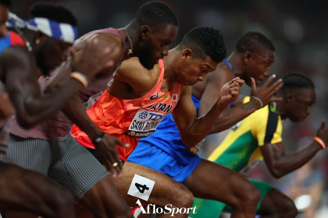 アフロスポーツのインスタグラム：「サニブラウン・アブデル・ハキーム/Abdul Hakim Sani Brown (JPN),  AUGUST 19, 2023 - Athletics :  World Athletics Championships Budapest 2023 Men's 100m Heat at National Athletics Centre, Budapest, Hungary.  Photo: @yohei_osada.aflosport  #sportphoto #sportphotography #スポーツ写真」