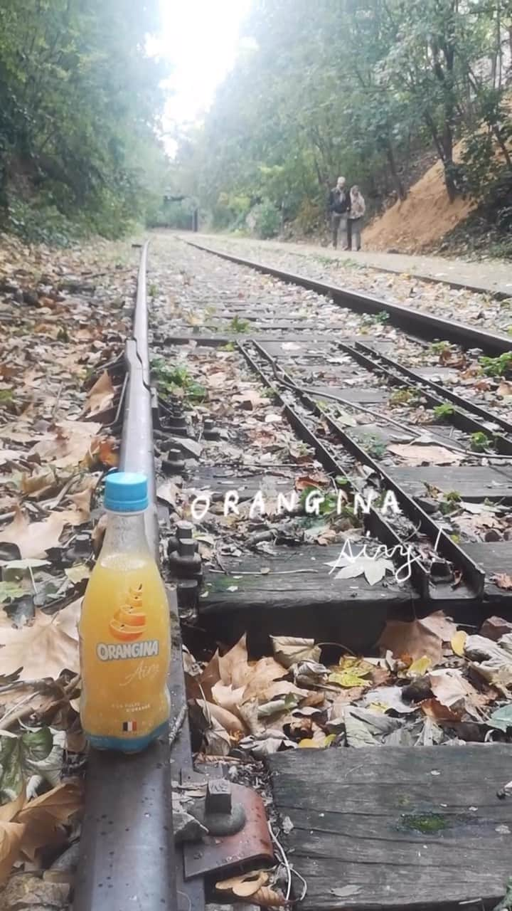 Orangina オランジーナ公式のインスタグラム：「Bonjour🇫🇷  今回は 〈Petite Ceinture プティット・サンチュール〉第2弾 17区、19区、20区にかけて、お散歩してきました🚶  〈プティット・サンチュール〉は かつてパリを一周していた環状鉄道の線路跡を活用した散歩道です🚃  パリの喧騒から離れ 緑に囲まれた散歩道は🌳 落ち葉の季節になりました🍂  ひんやりと風が吹くトンネルや 壁を使ったボルダリングがあったり どこか探検をしている気分😊  19区にあるのは昔の駅舎を改造した 〈La Gare _ Le Gore ラ ガール ル ゴール〉 2000平米の庭園とテラスもあり 食事や音楽が楽しめる人気の場所なんです⭐️  パリ市の計画では 2026年末までに緑を増やして 古い線路をいかした散歩道をさらに広げていくそうです👍  楽しいお散歩の後は ORANGINA Airyで一休みしましょう🍊  #orangina #oranginaairy #france #soda #オランジーナ #フランス生まれ #炭酸飲料 #フランス #オレンジ #休憩 #withオランジーナ #散歩道 #petiteceinture #lagare #paris #パリ #パリ散歩」